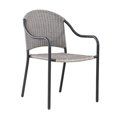 Marbella Gray Wicker Stacking Chair